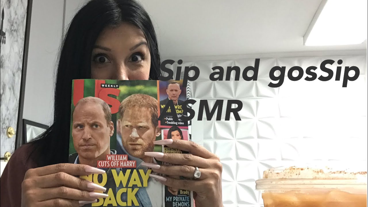 Sip and gossip 😜 magazine flip through asmr