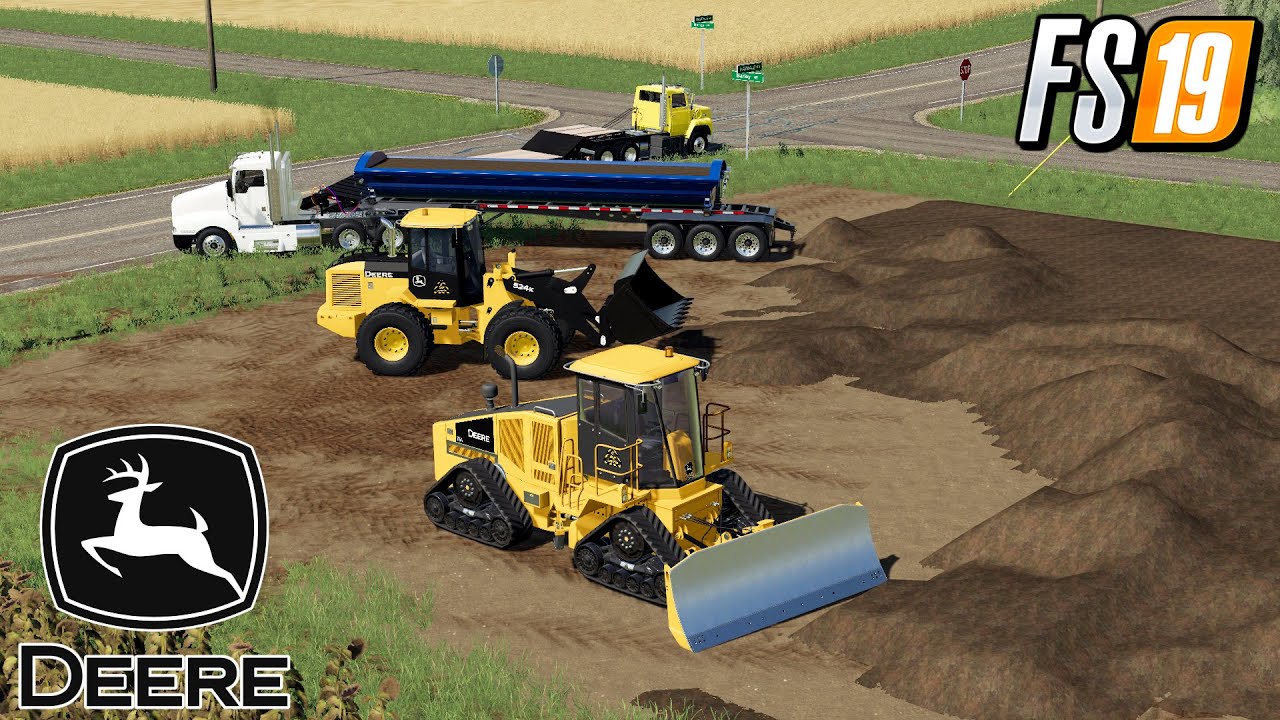 FS19 NEW DEERE 764 SPEED DOZER MILLS COUNTRY PUBLIC WORKS MAP FARMING SIMULATOR MODS