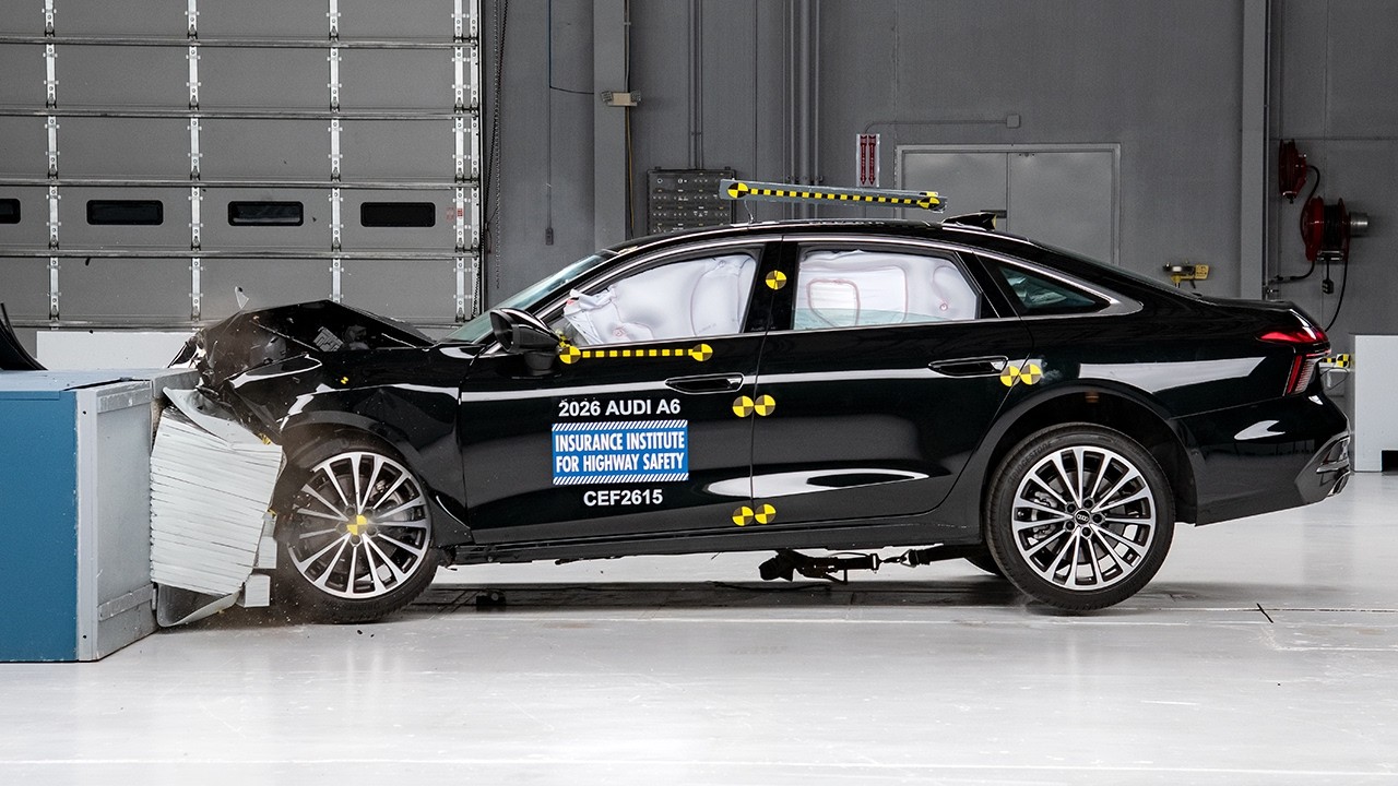 2026 Audi A6 updated moderate overlap IIHS crash test