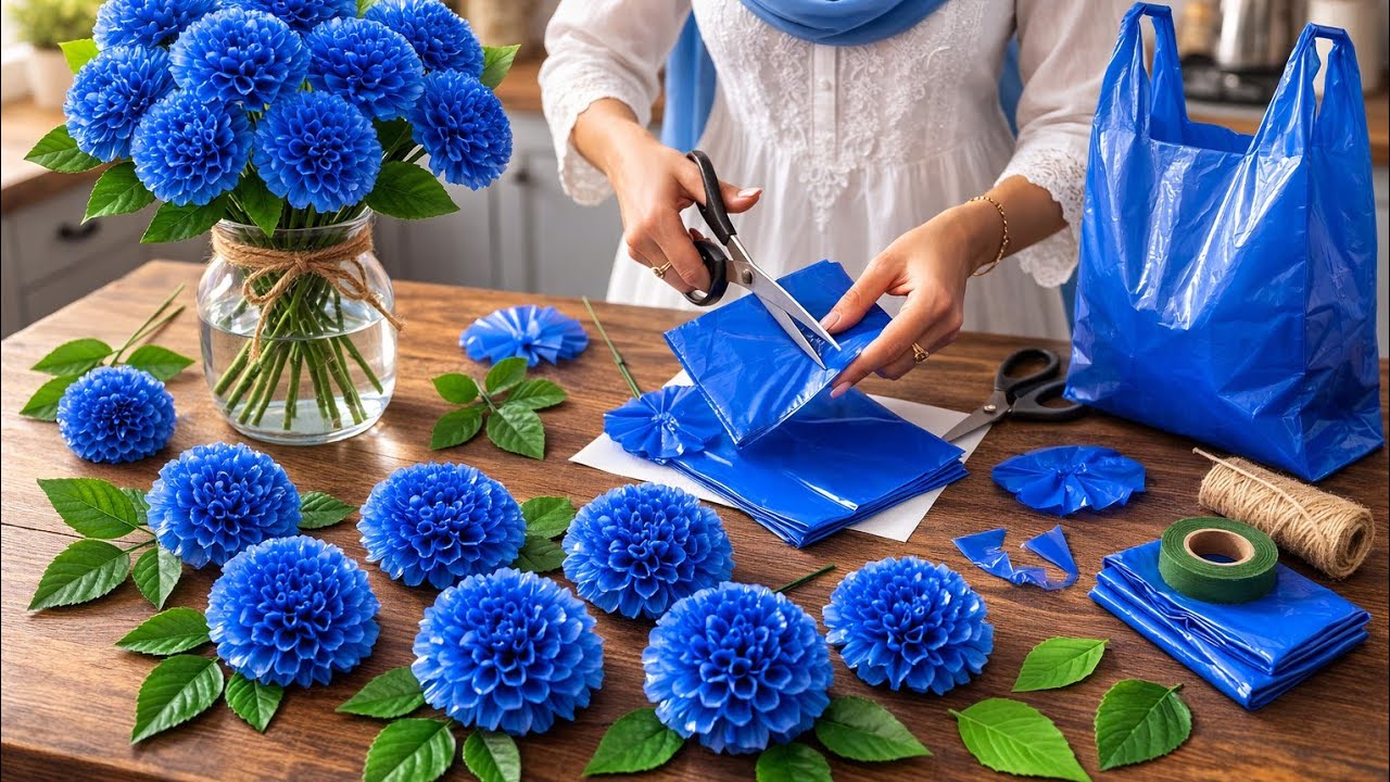 Flowers Making With Plastic Carry Bags | DIY | Carry Bags Re Use Ideas | Best Out Of Waste