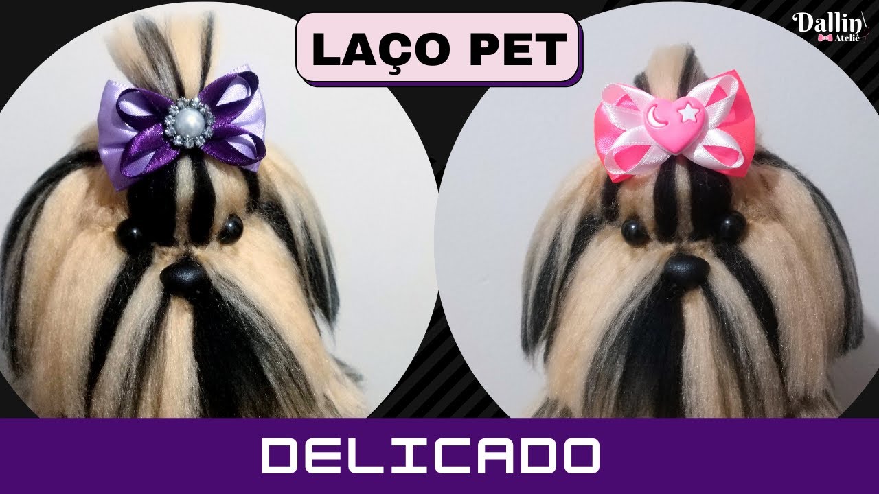 Laço Pet Delicado - Lacinho para pet diferente - mais Sugestão de Preço (simples de fazer)