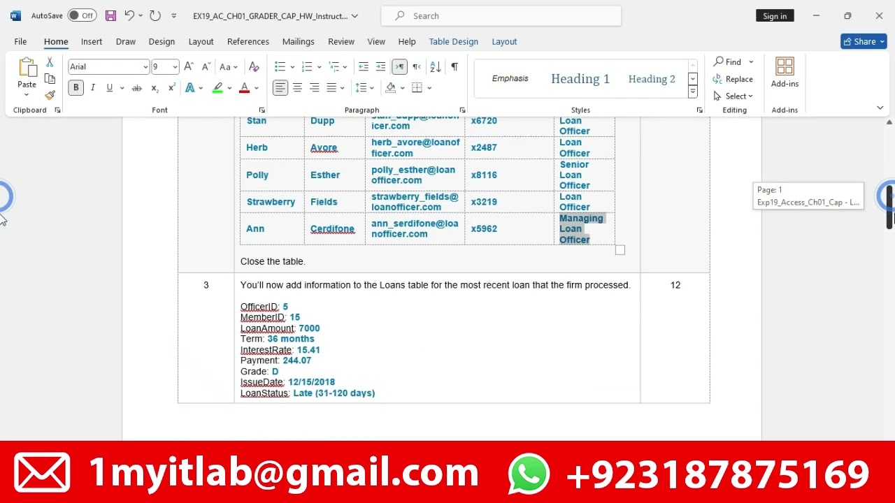 Exp19 Access Ch01 Cap Loan Lending Management