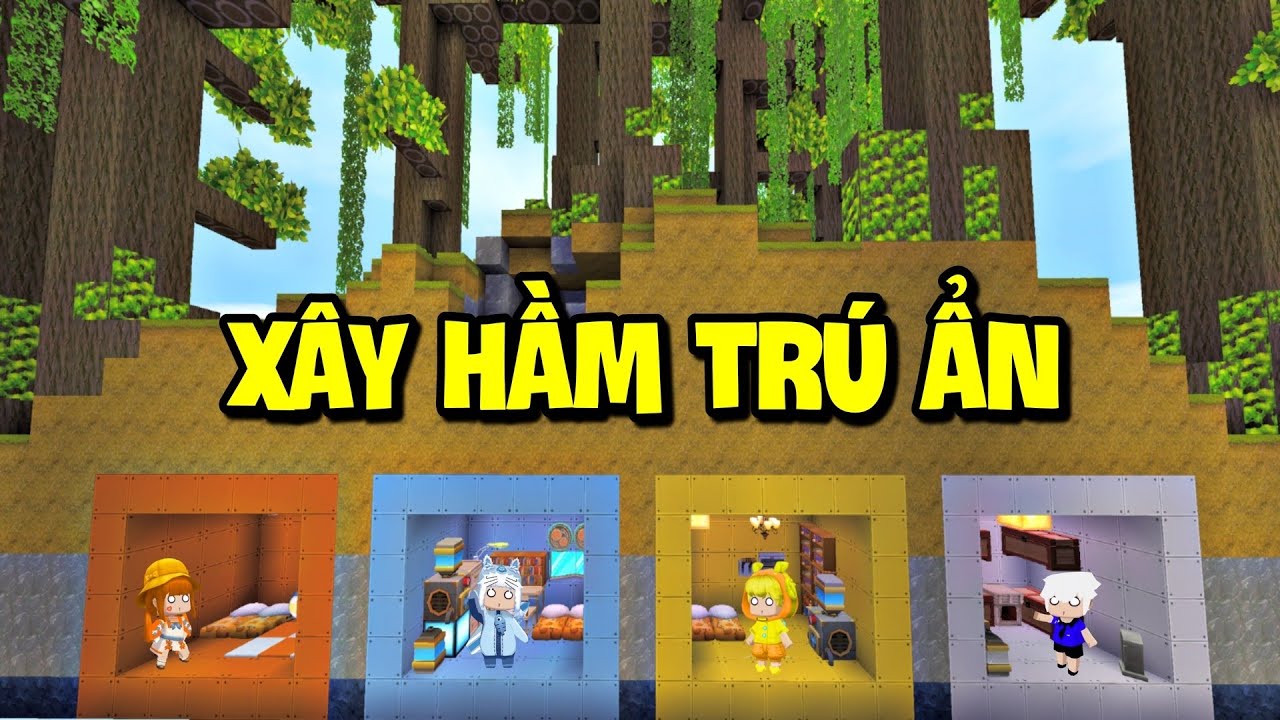 X&Acirc;Y HẦM TR&Uacute; ẨN DƯỚI L&Ograve;NG ĐẤT C&Ugrave;NG BEE TEAM TRONG MINI WORLD