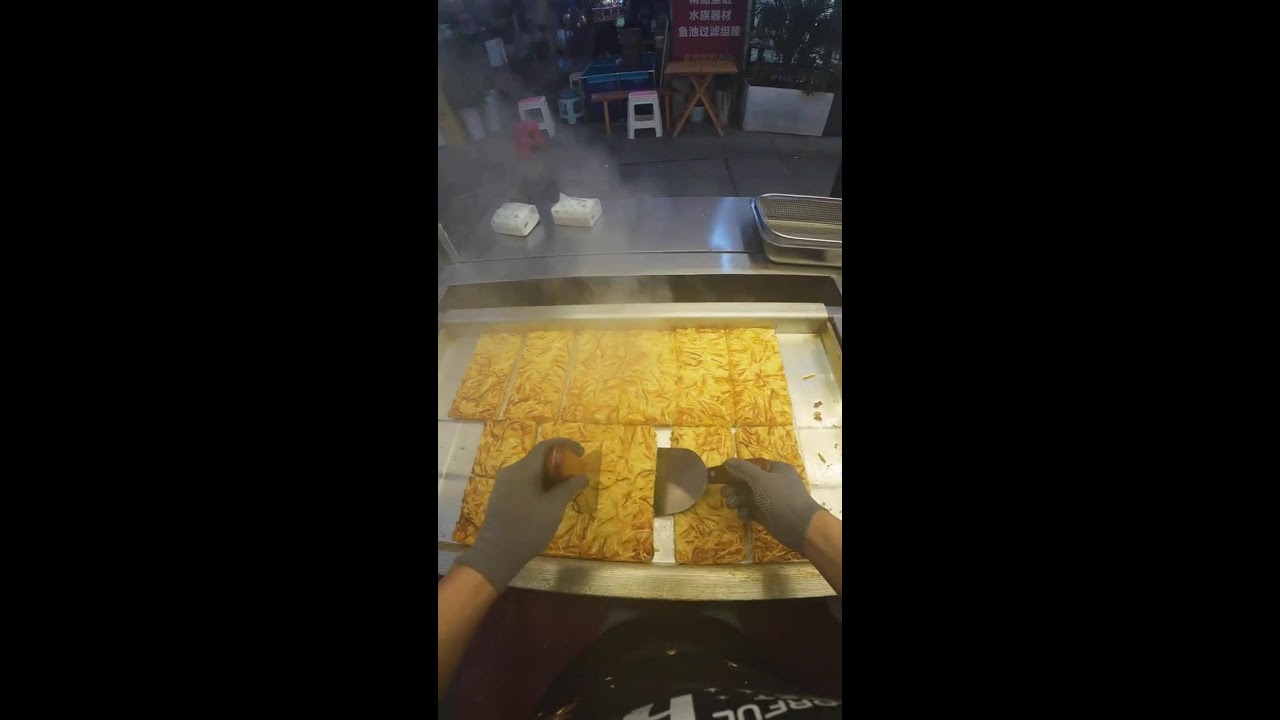 First-Person Potato Snack Making | Golden Pancake Cutting & Serving | No Commentary
