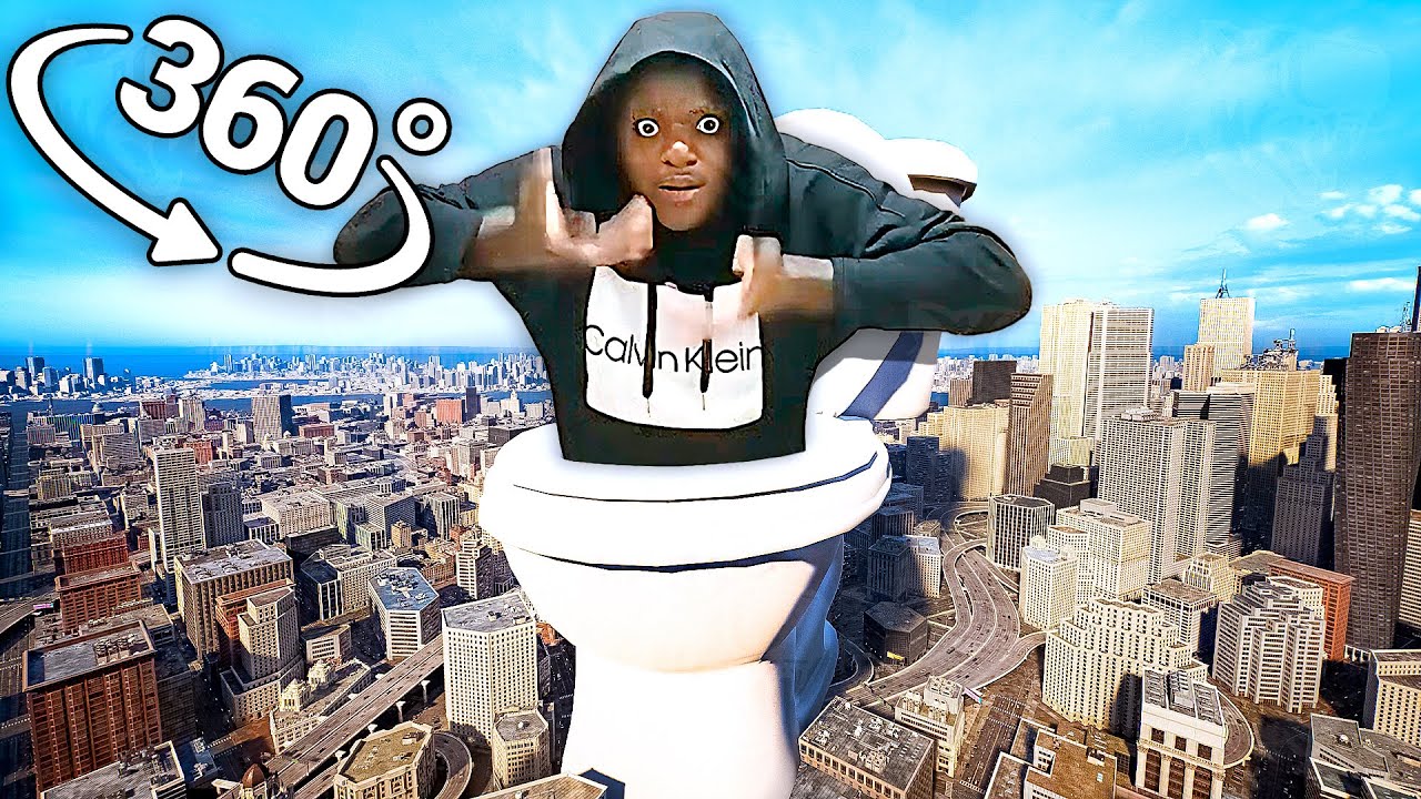 61 meme Toilet - City in 360&deg; Video | VR / 8K | ( Six one meme )