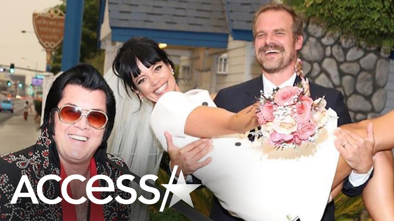 David Harbour & Lily Allen’s Vegas Wedding Pics