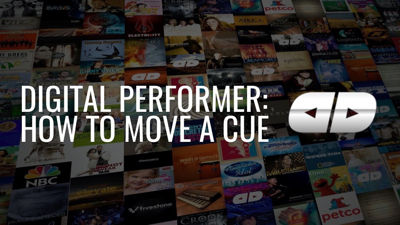 How to move a cue in MOTU's Digital Performer