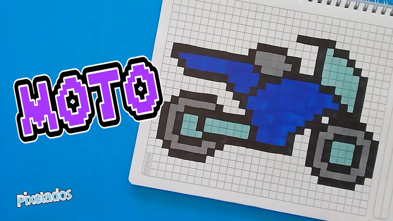COMO DIBUJAR UNA MOTO PIXEL ART - PIXELADOS