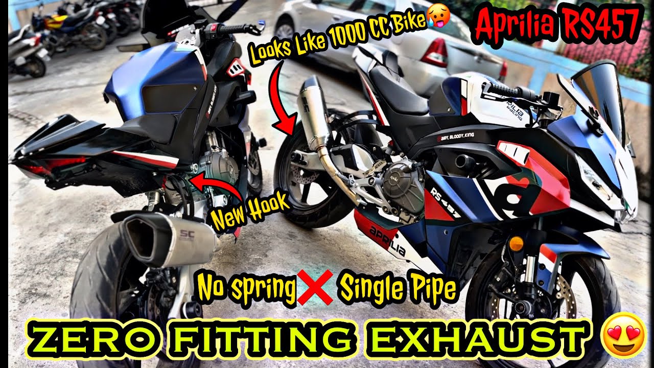 First Aprilia RS457 With Zero Fitting Full System SC S1R Exhaust💥 | No jugad❌ Genuine Fitting✅