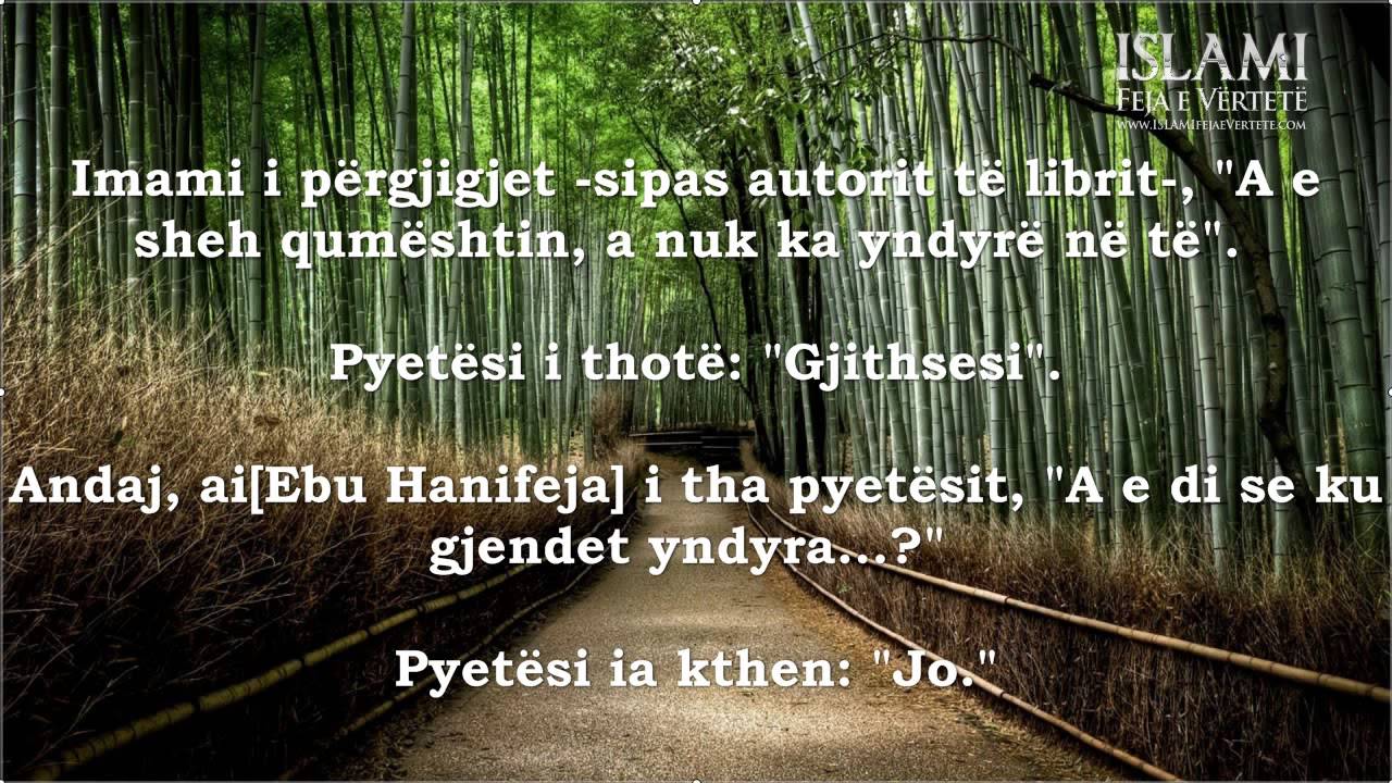 A ka besuar Ebu Hanife n&euml; Vahdetul Vuxhud -- Shejh Feuzan