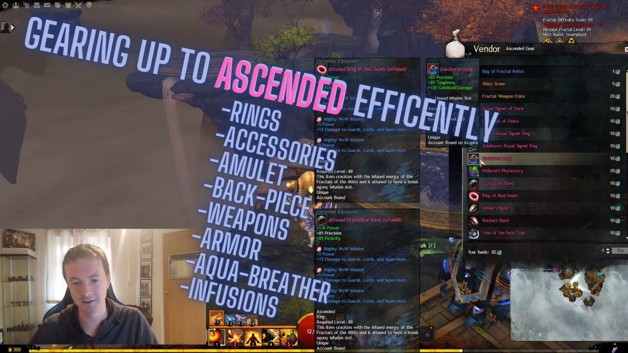 Gearing up to Ascended in GuildWars 2 Efficiently.