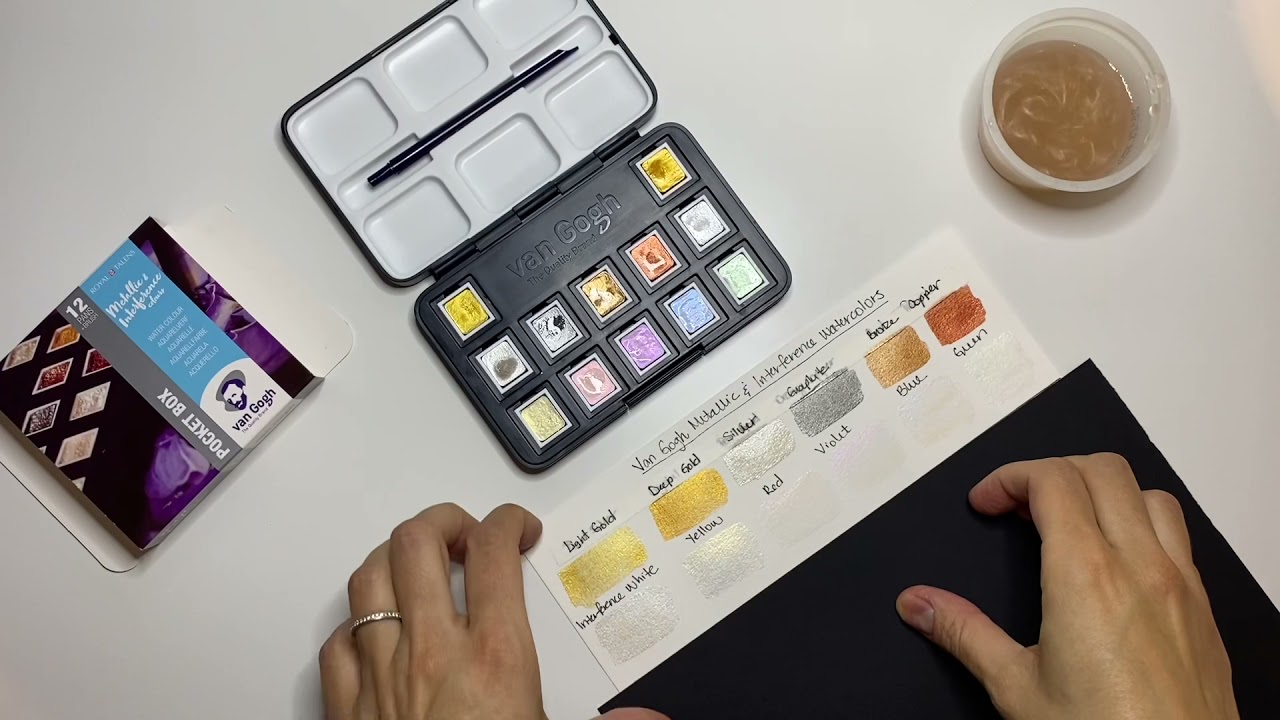 Van Gogh Metallic and Interference Watercolor Set FULL REVIEW