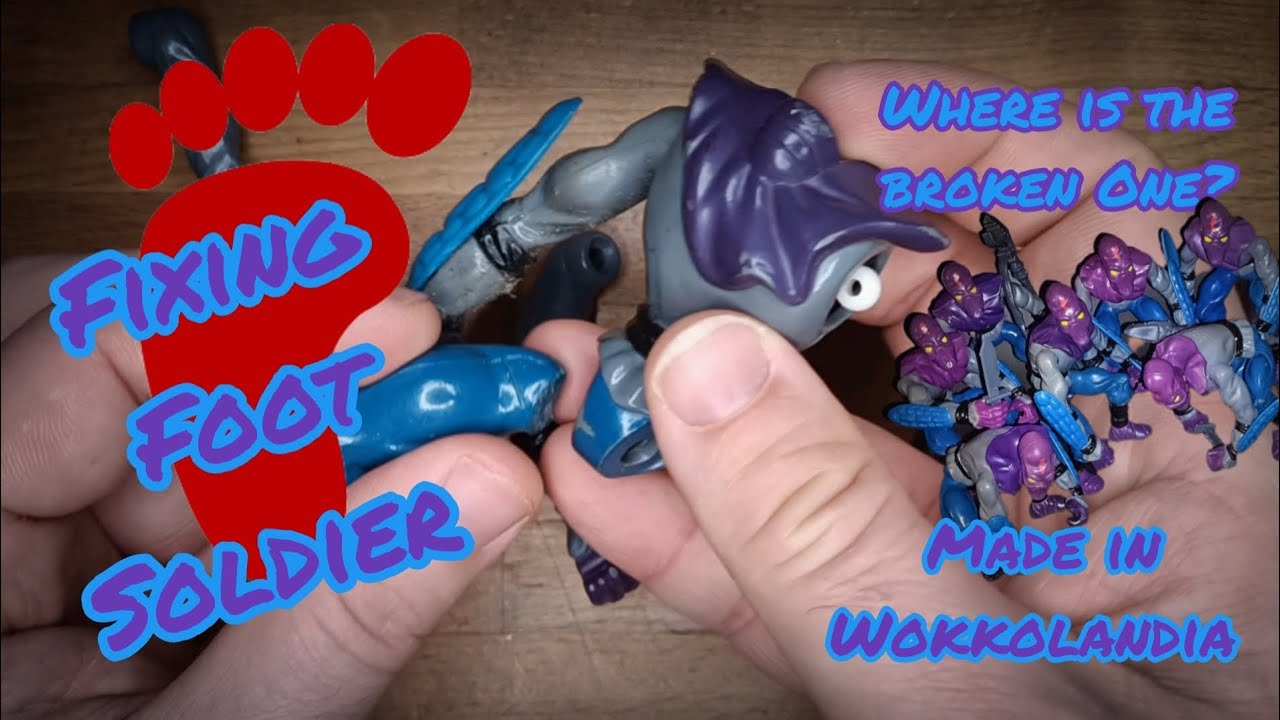 TMNT Foot Soldier Fixing vintage toys Tutorial 104