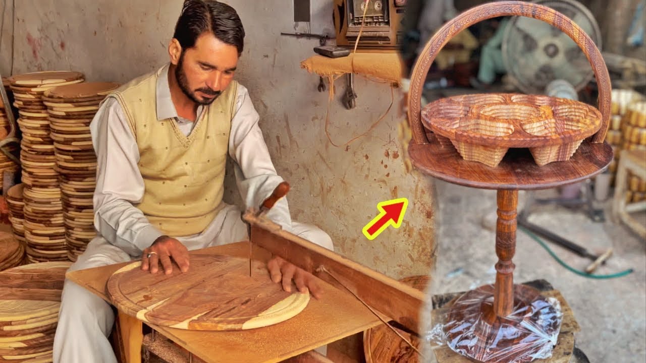 Amazing Process OF Wooden Dry Fruit Folding Basket | COLLAPSIBLE WOODEN DRY FRUIT SPRING BASKET |