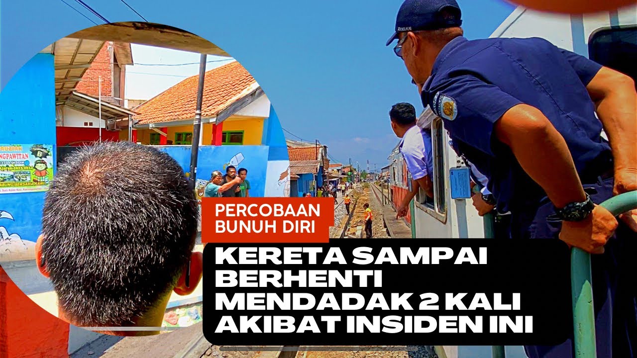 Trip kereta api garut cibatuan bersama masinis hits, semua panik karena percobaan bunuh diri !!!