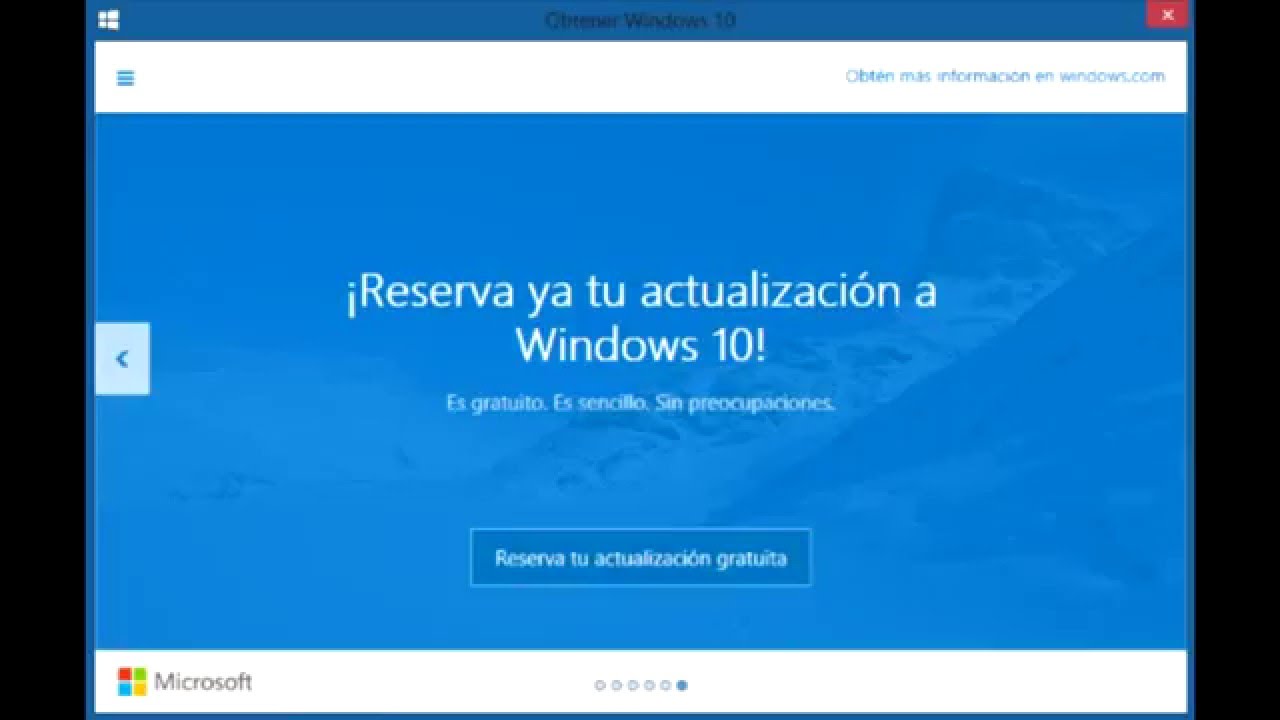 Elimina la actualización a Windows 10