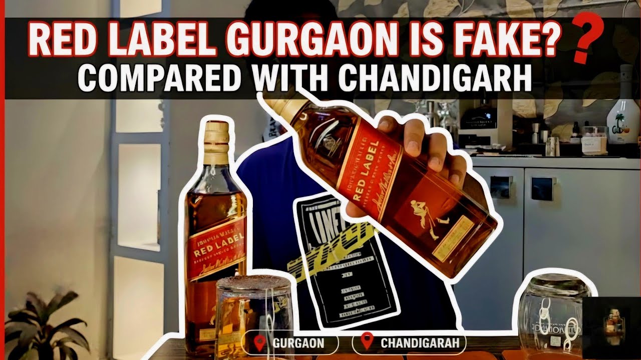 RED LABEL GURGAON is FAKE?? Compared with Chandigarh bottle! SHOCKING😱