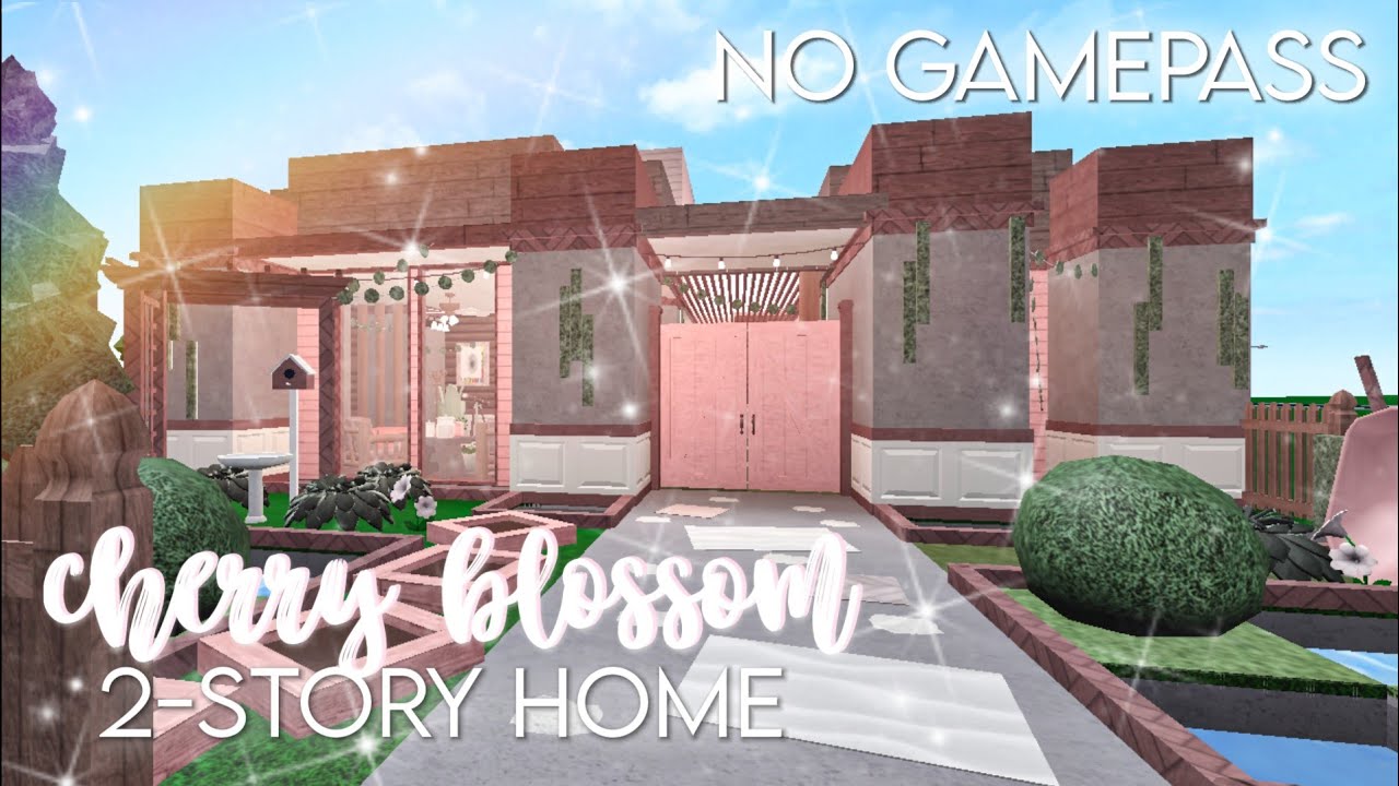 Cherry Blossom No Gamepass 2 Story Home | Bloxburg Speedbuild