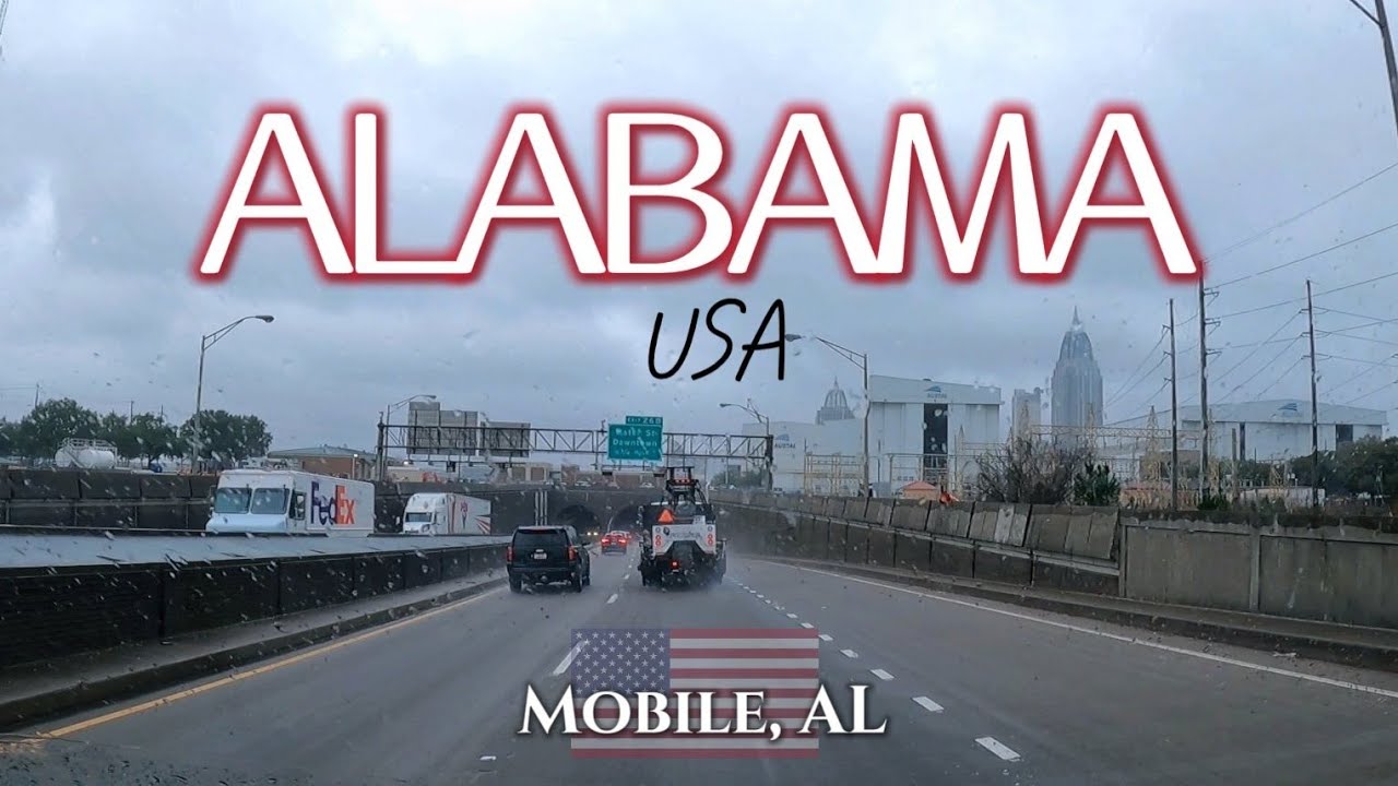 [4K] Mobile, Alabama | Driving Tour - Pensacola to Mobile, I 10, 3/2024 🇺🇸 | 모빌, 알라바마, 미국