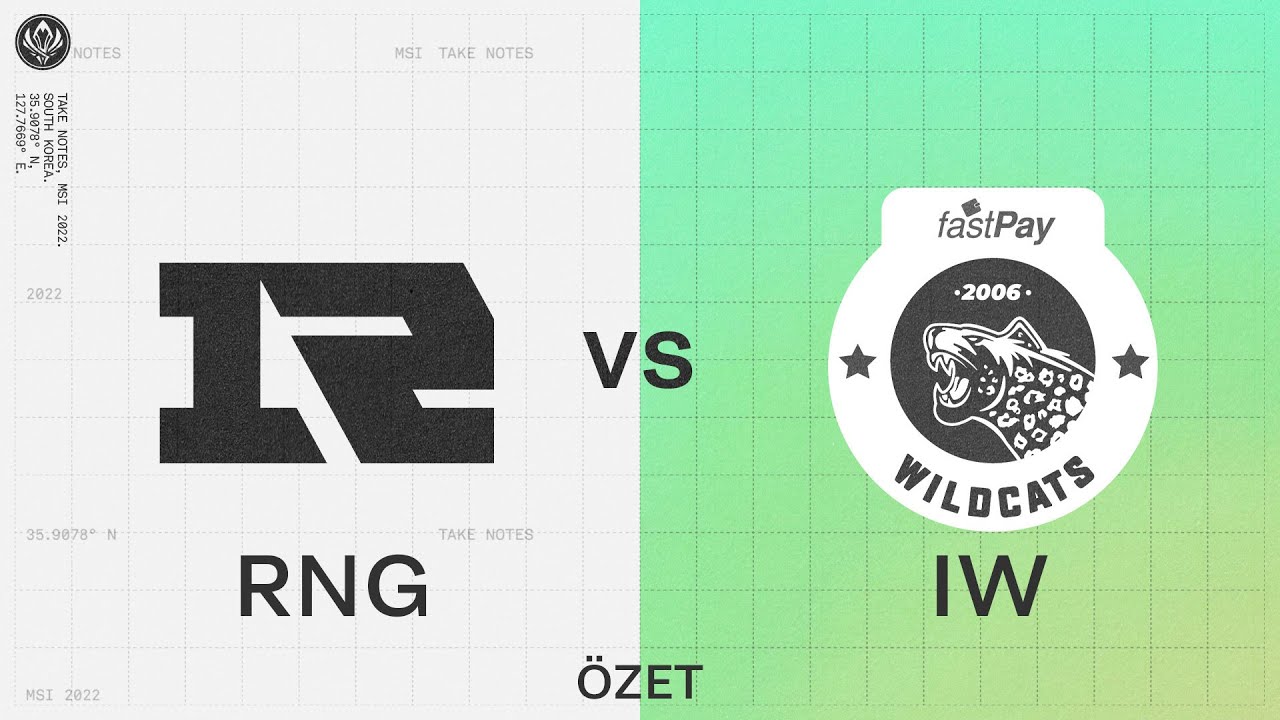 Royal Never Give Up (RNG) vs fastPay Wildcats (IW) Ma&ccedil; &Ouml;zeti | MSI 2022 Grup Aşaması 4. G&uuml;n
