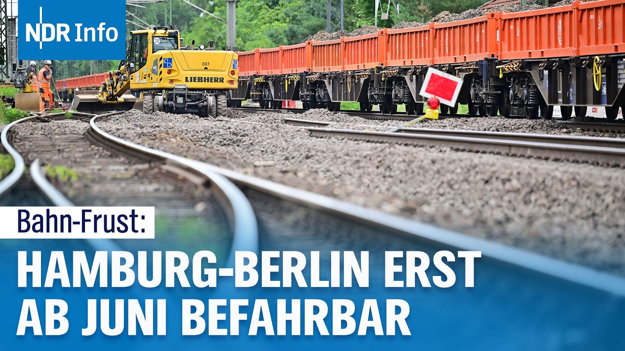 Geduldsprobe für Bahn-Pendler: Hamburg-Berlin Sanierung dauert länger | NDR Info