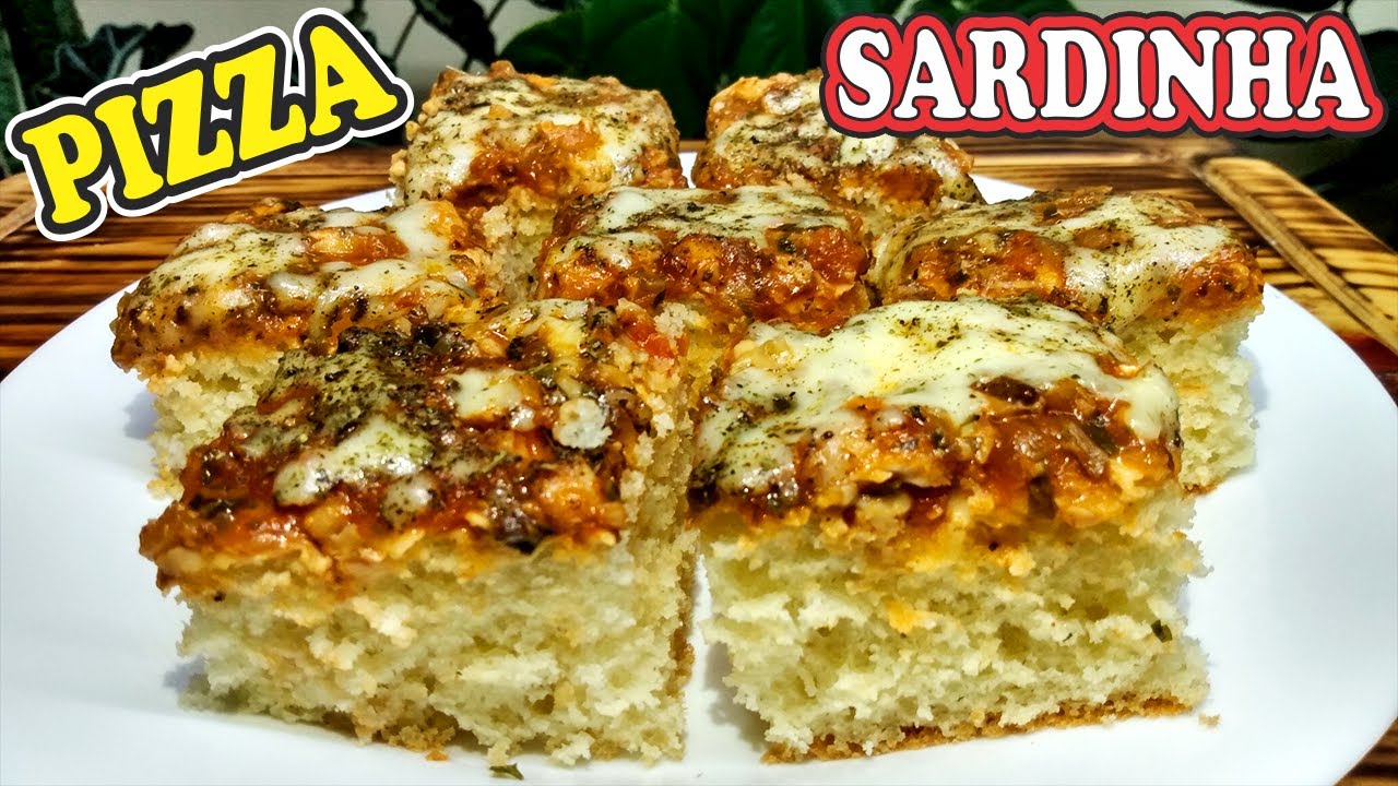 PIZZA DE SARDINHA DE FESTA DO TEMPO DA VOVÓ SUPER FÁCIL DE FAZER!