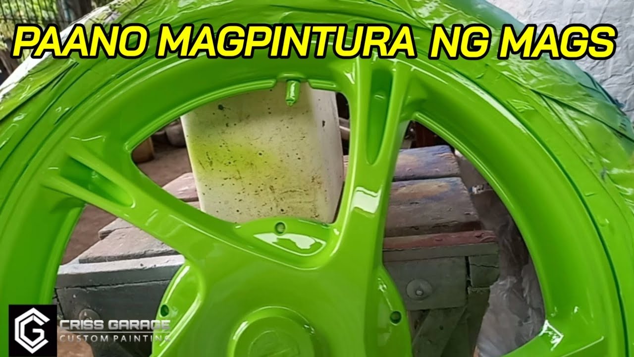 MAGS REPAINT (MIO) // PAANO MAGPINTURA NG MAGS SA MOTOR // YELLOW GREEN