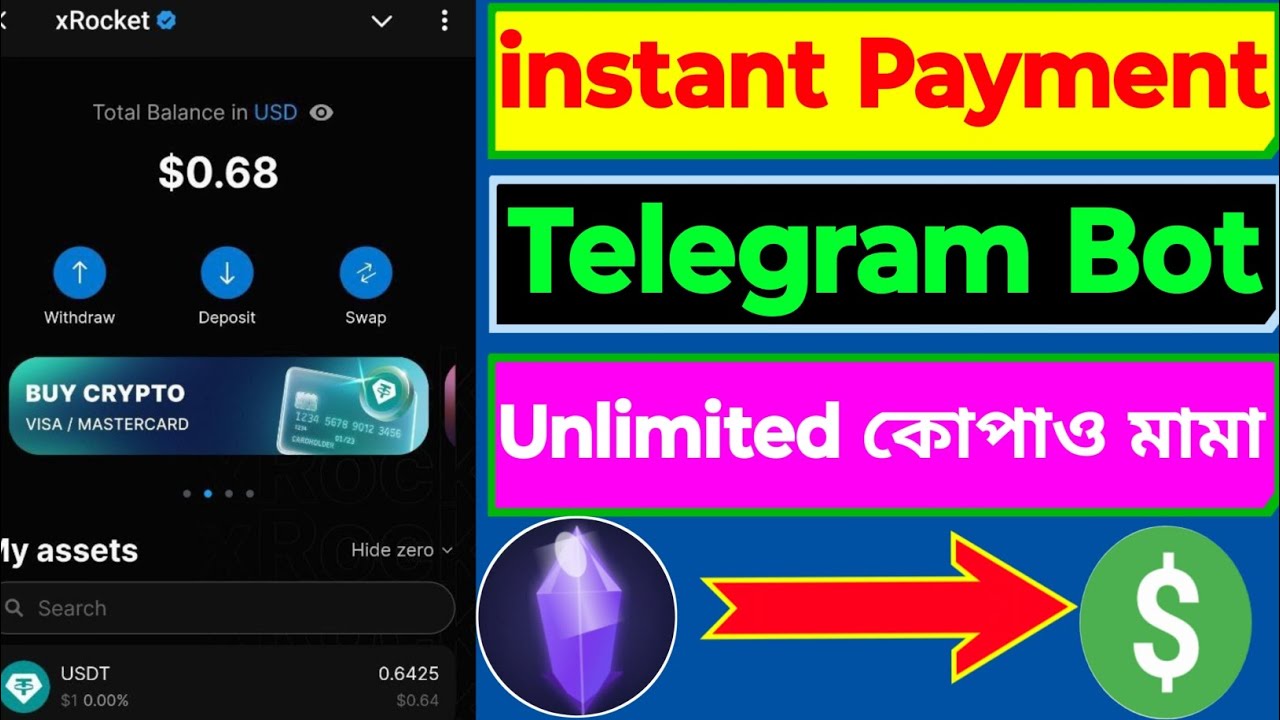 instant payment telegram bot | instant payment earning apps | #crypto