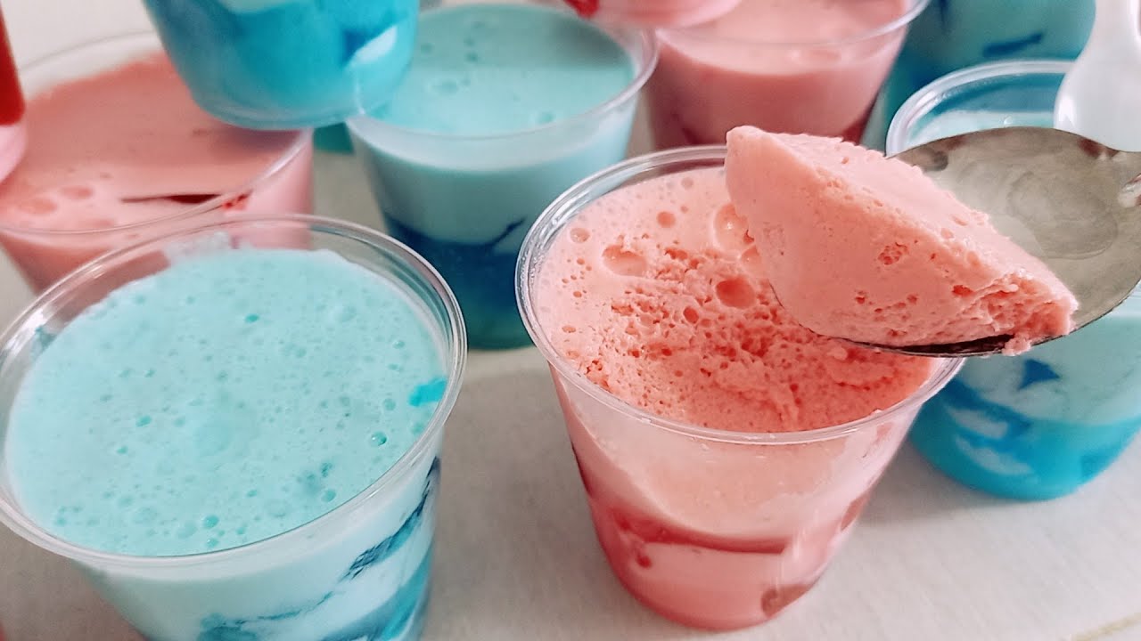 GELATINA ESPUMOSA 2 INGREDIENTES De Fresa y Moras SUPER FACIL Y DELICIOSA PARA VENTA