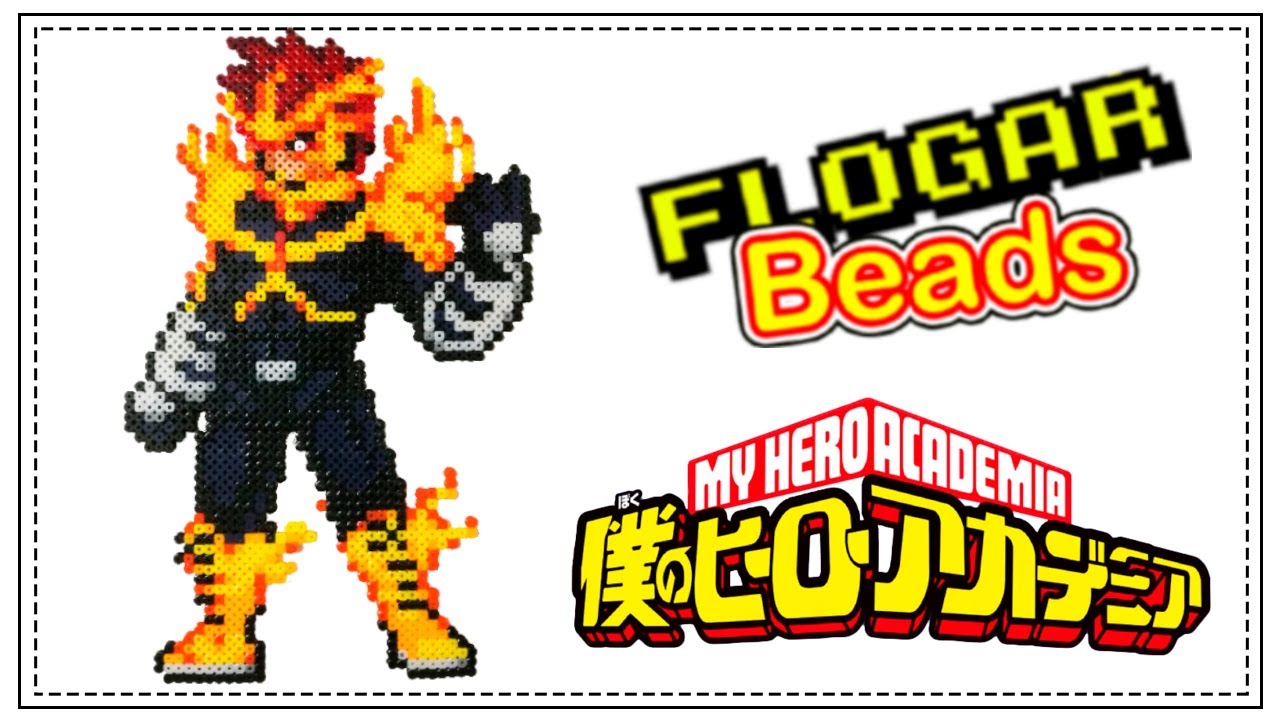 ENDEAVOR BOKU NO HERO con HAMA BEADS (Perler Beads Tutorial) - FLOGAR BEADS