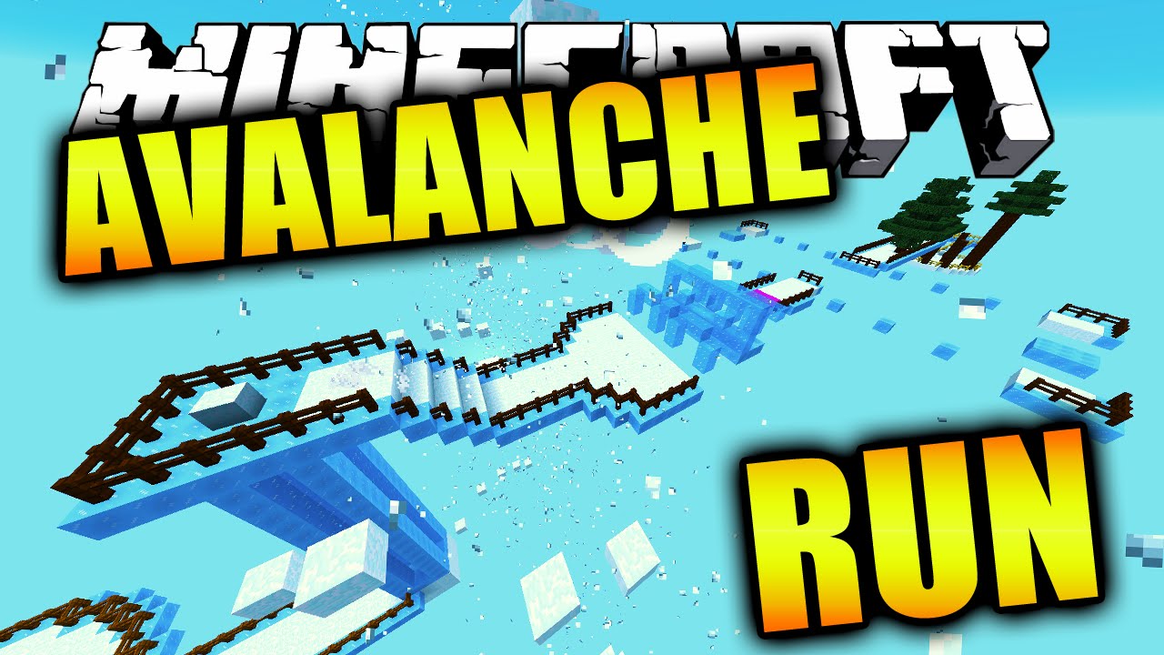 ESCAPE THE AVALANCHE! - Minecraft Run From Avalanche Parkour