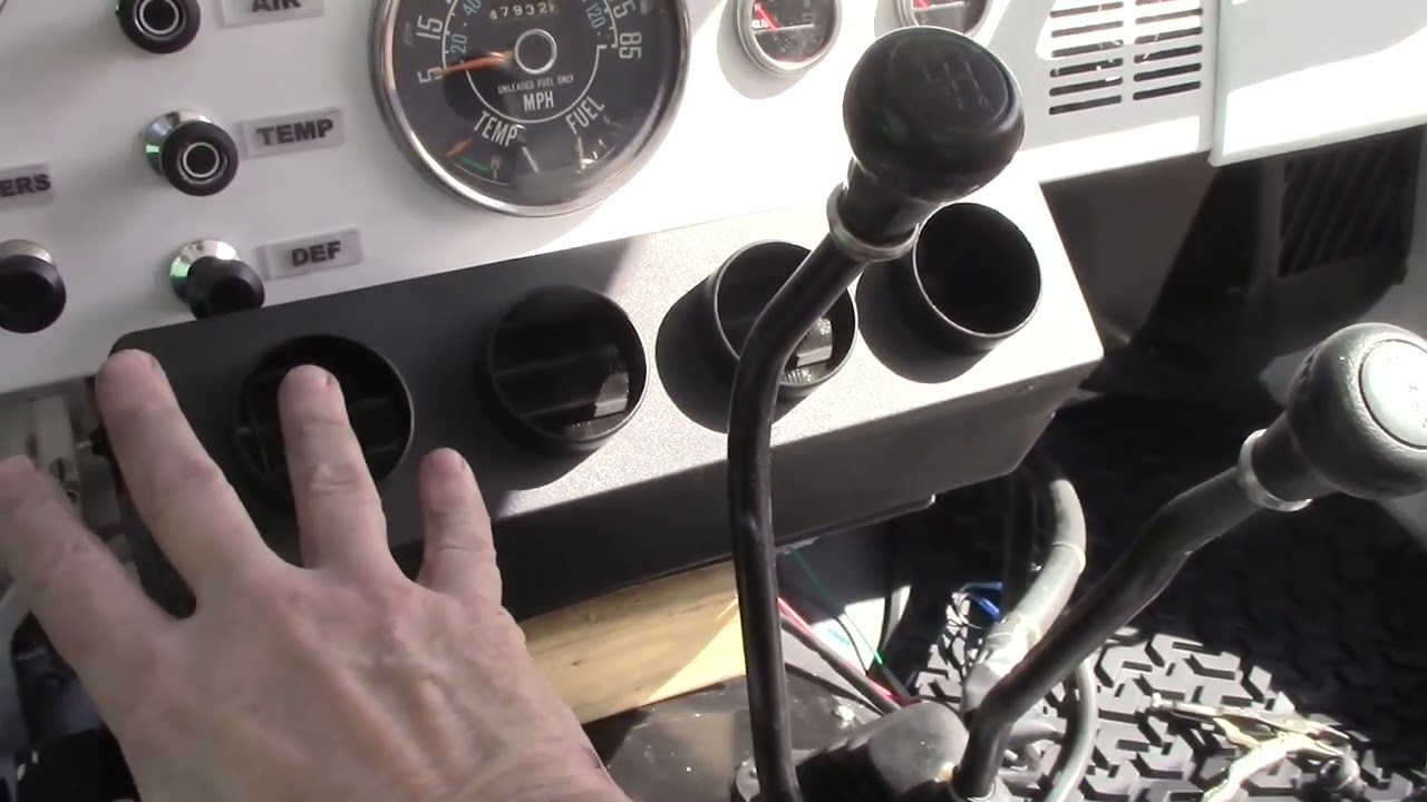 Mounting the under dash A/C evaporator in the Jeep CJ-7