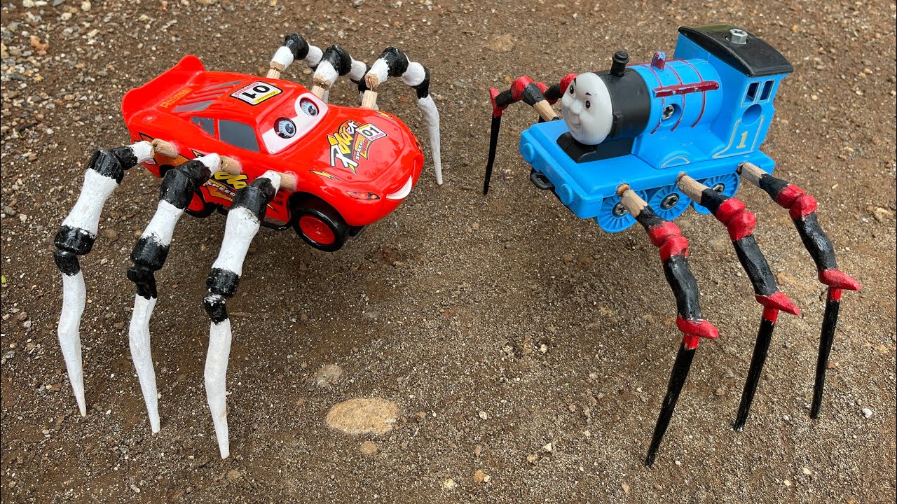 merakit thomas train spider, thomas monster diy dan thomas monster eater