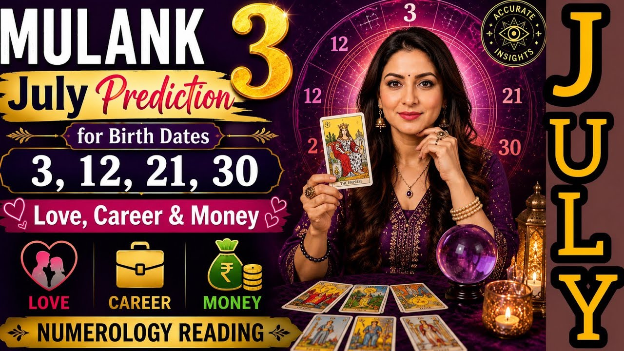 💟Radiant Number 3 July 2026 Horoscope Will luck favor you in July or will you face a big challenge? Numerology Predictions 