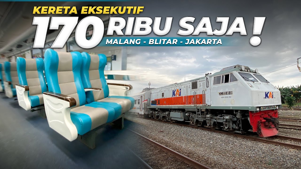 KERETA API EKSEKUTIF MURAH BANGET ! | TRIP KA SINGASARI BLITAR - PASARSENEN
