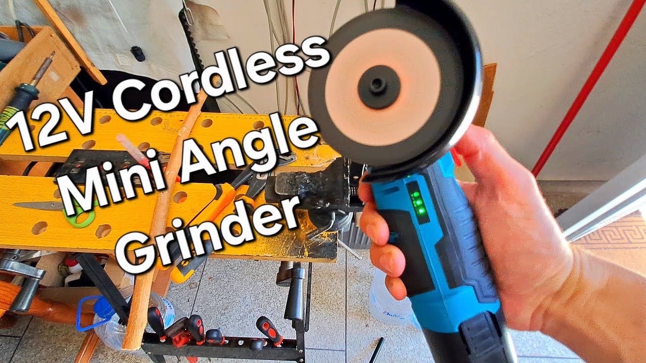 12v cordless mini angle grinder from temu /Unboxing and Testing 👍