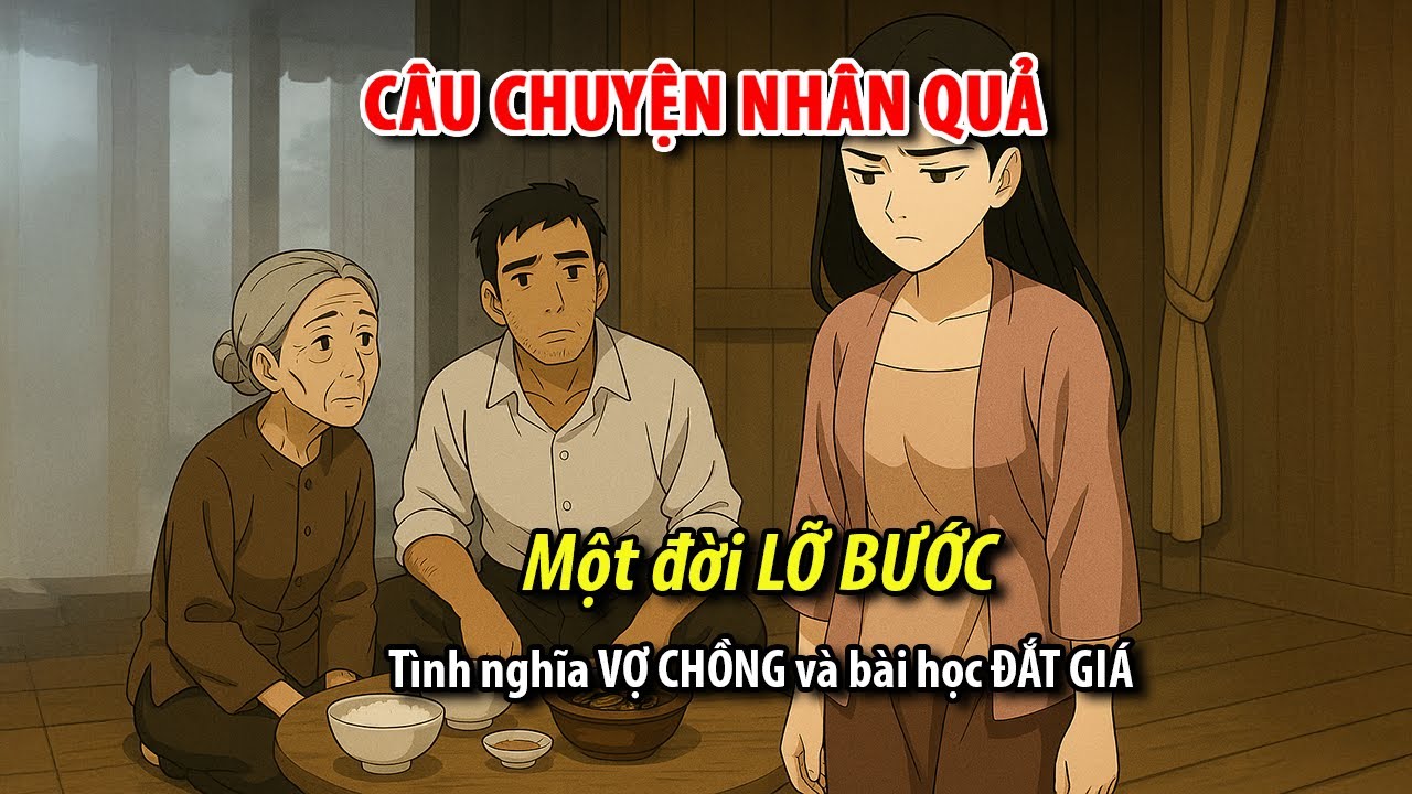 Câu chuyện NHÂN QUẢ - Một đời LỠ BƯỚC,  Tình nghĩa vợ chồng và bài học ĐẮT GIÁ