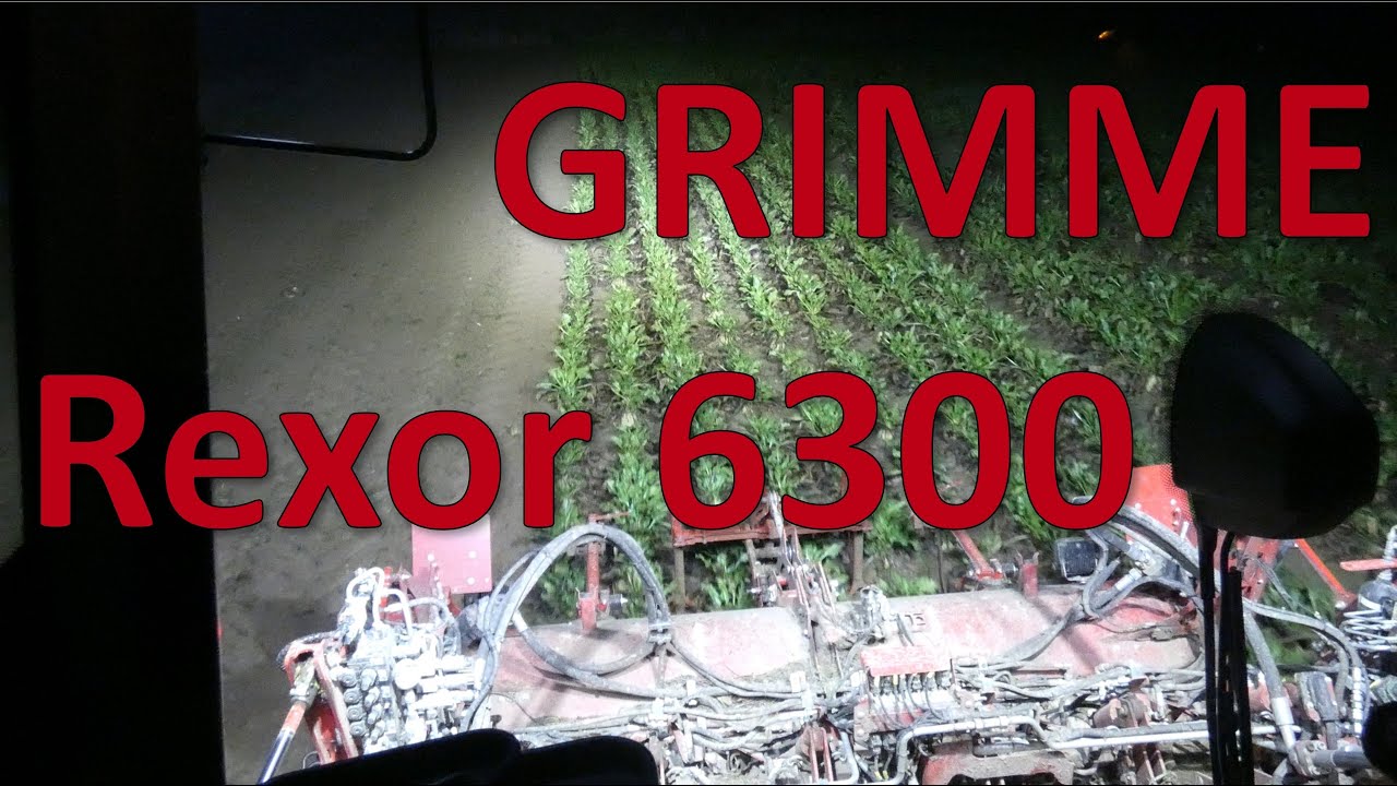 Grimme Rexor 6300 Zuckerrübenernte - Cockpitsicht - Sugar beet harvesting - view from Cockpit