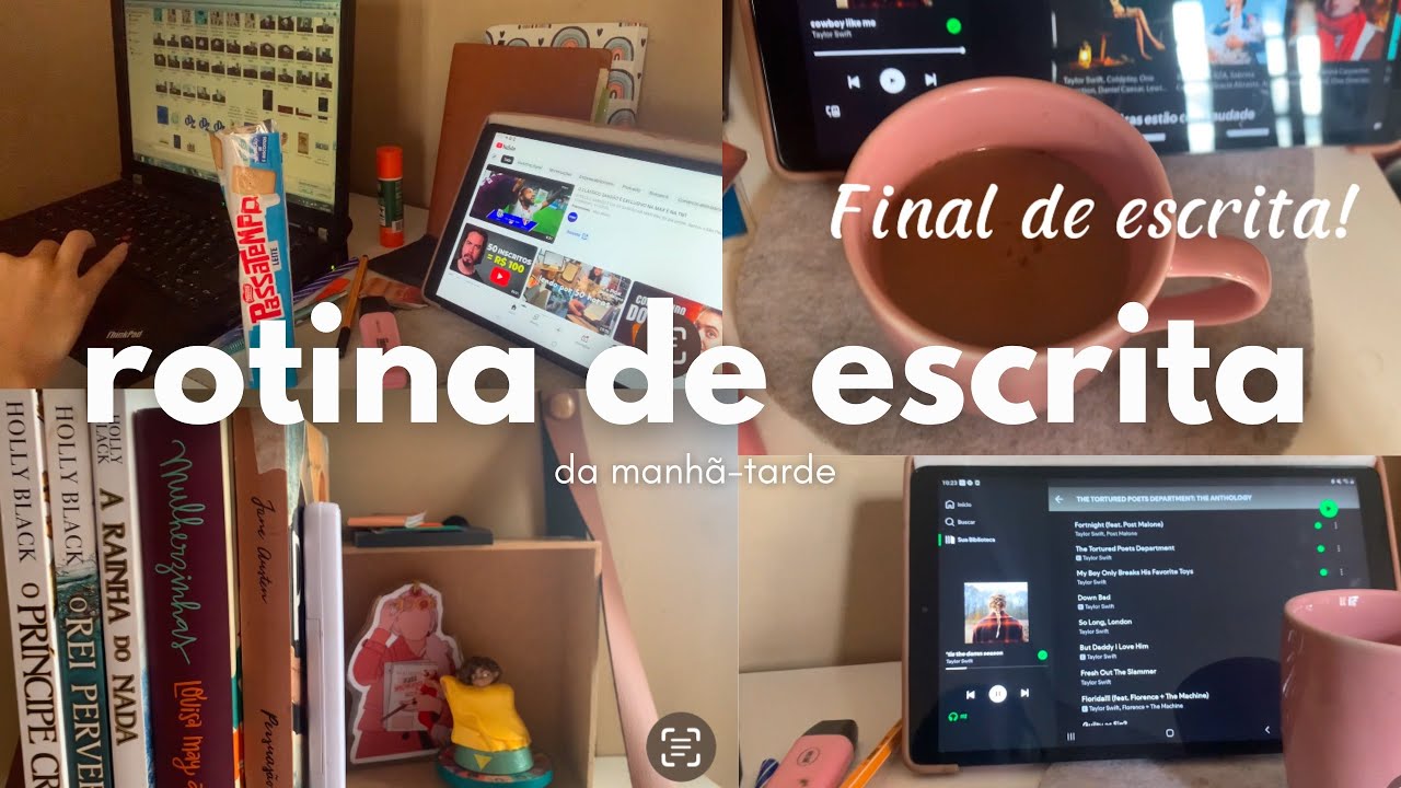 VLOG DE ESCRITA e LEITURA | rotina de uma autora iniciante