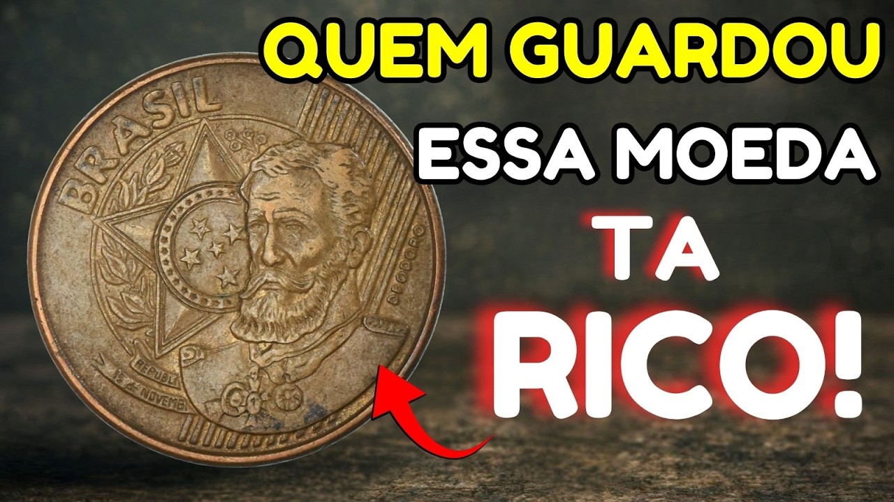 Raro 25 centavos do Brasil encontrado com erro de cunhagem 😲