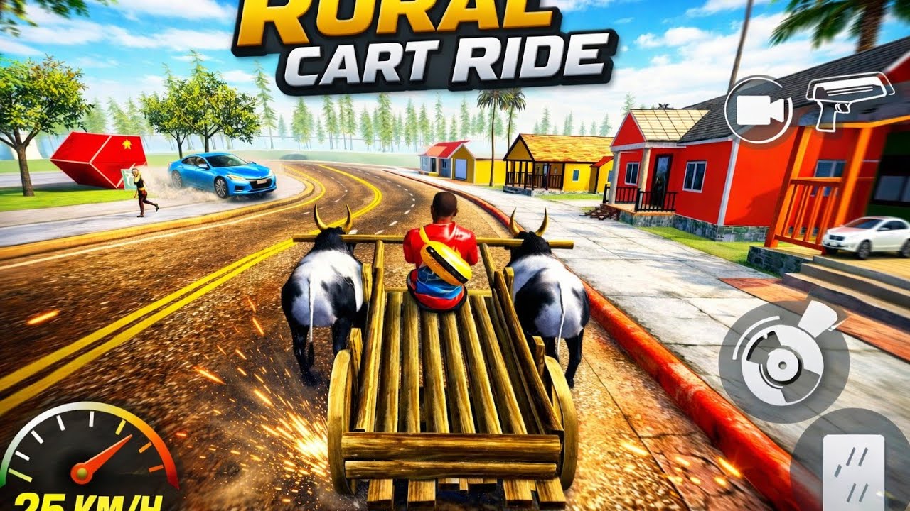 “Indian Bike 3D 1000 KM/H Super Bike vs Village Bull Cart Challenge 😱”
