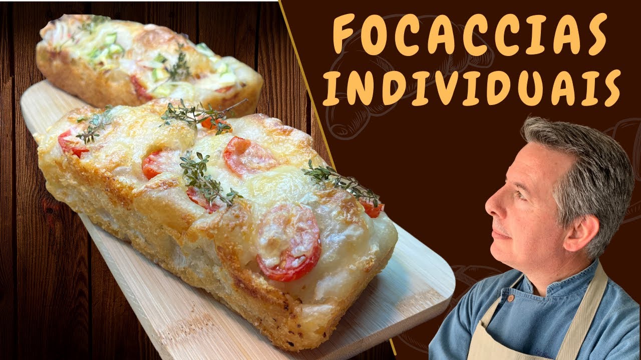 FOCACCIAS INDIVIDUAIS: ideia para fazer e vender !!! Fermentação Natural !!!