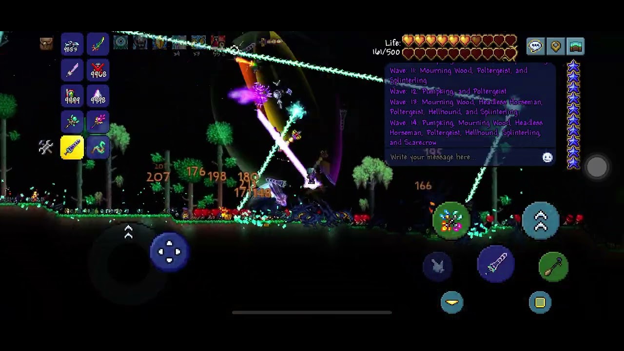 Failed No death Pumpkin moon Terraria!
