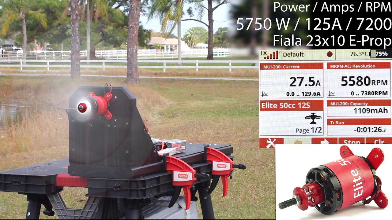 Product Testing: Esprit Elite 50cc E50/215 Outrunner Brushless Motor w/Telemetry
