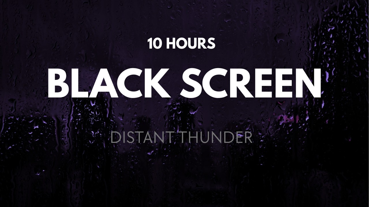 10 Hours of Distant Rain & Thunder 🌧️ Deep Sleep & Relaxing Storm Sounds
