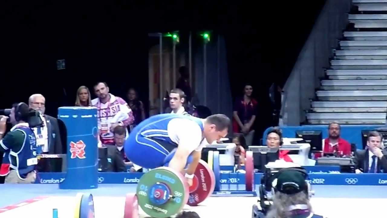 2012 London Olympics: Ruslan Albegov (105kg+) Snatches (198kg, 204kg, 208kg)