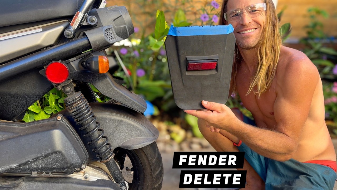 Yamaha Zuma / BWS 125 – Clean Rear Fender Delete Mod! | Mitch’s Scooter Stuff