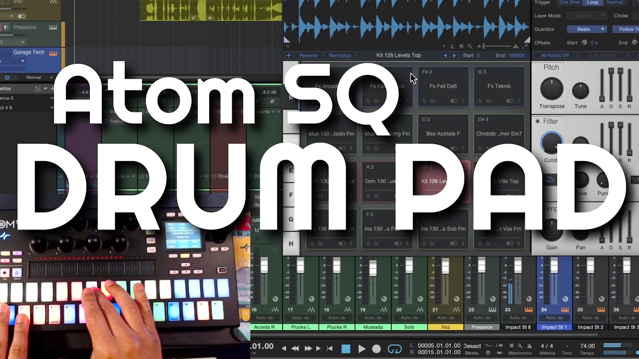 El Atom SQ Como Drum Pad [Instrumento] Controlador de Presonus