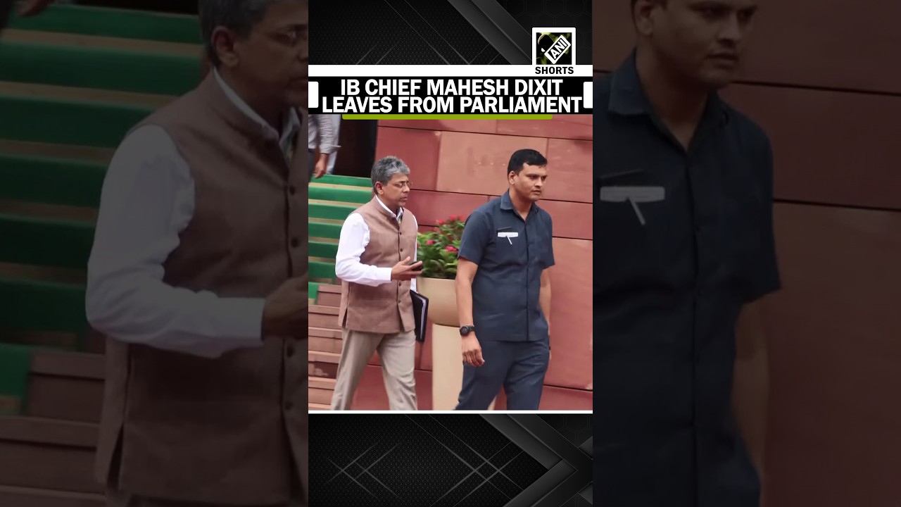 IB Chief Mahesh Dixit leaves from Parliament after meeting with Home Minister Amit Shah