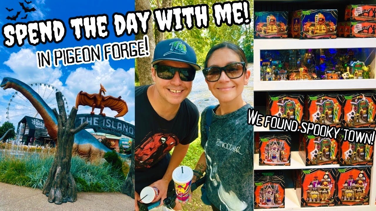 A Day in Pigeon Forge TN!🖤 First Time at The Island! + The Christmas Place! We Found Spooky Town!